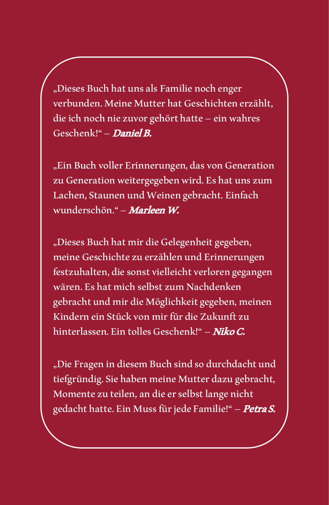 Mama, erzähl mir dein Leben